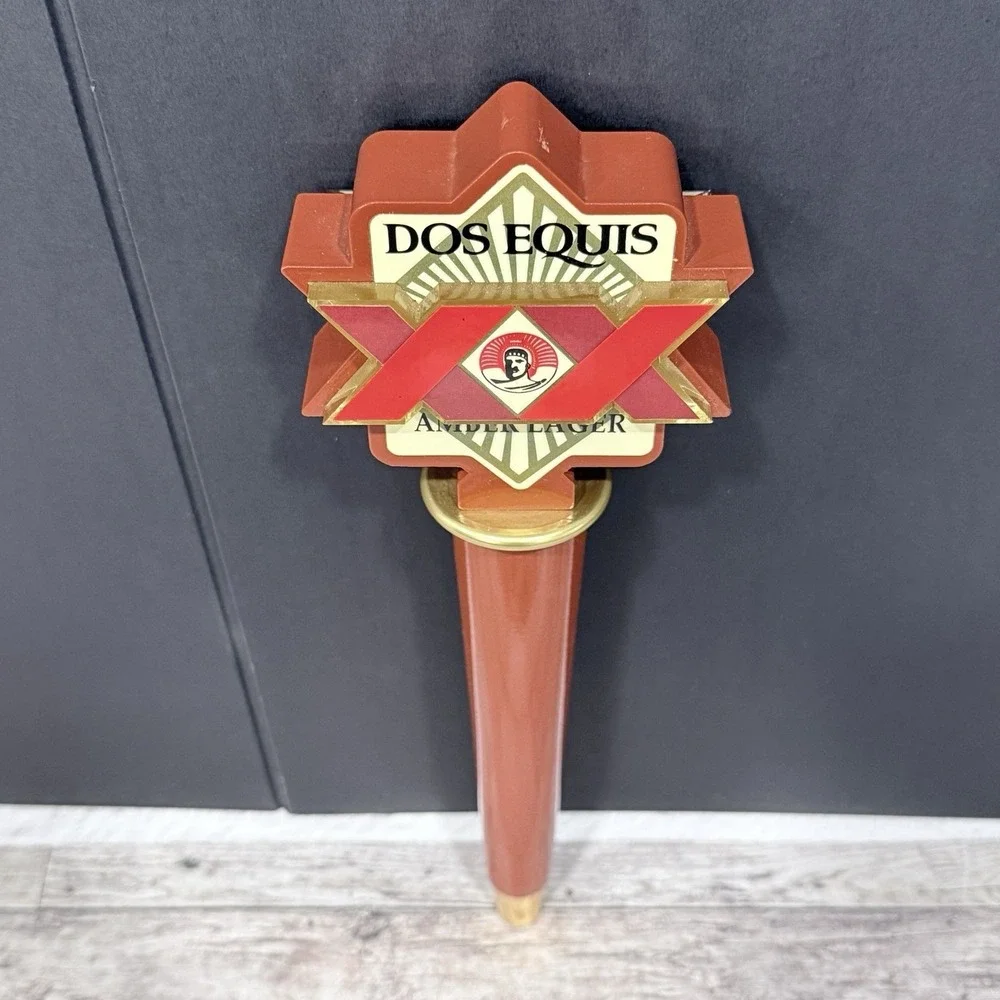 Dos Equis XX Amber Lager Beer Tap Handle Bar Pub Man Cave Draft Tap Knob